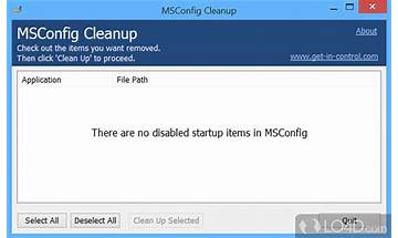 MSConfig Cleanup for Windows - Download it from Habererciyes for free